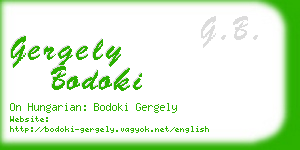 gergely bodoki business card